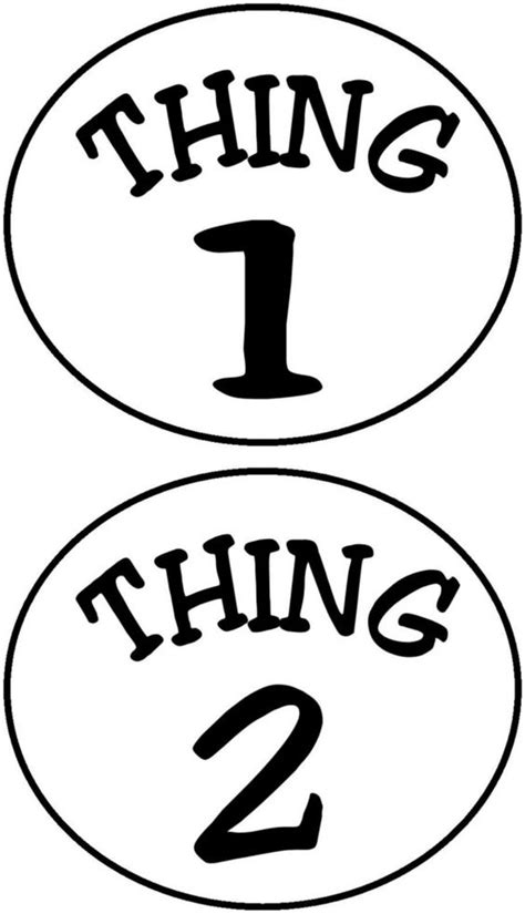 Diy Thing 1 Thing 2 Printables Clipart Best