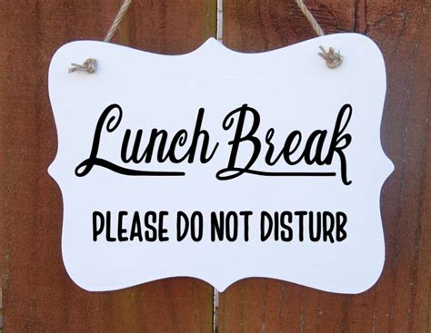Lunch Break Sign Do Not Disturb Wood Sign Office Sign Etsy Ireland