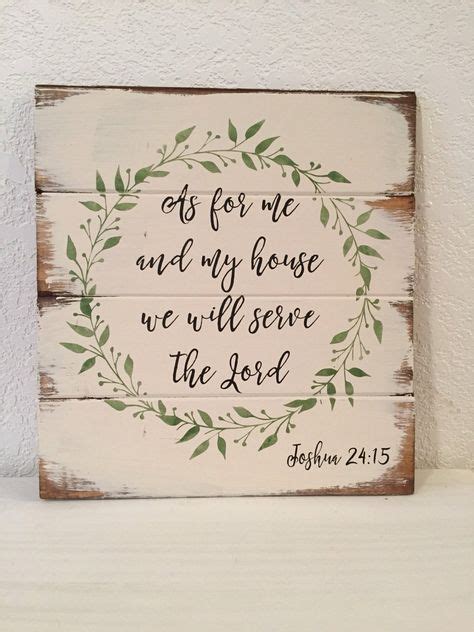 As For Me And My House We Will Serve The Lord Sign Wood Sign Bible