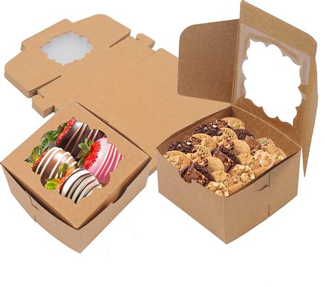 Amazon Thalia 60 Pack Bakery Boxes With Window Pastry Box Donut