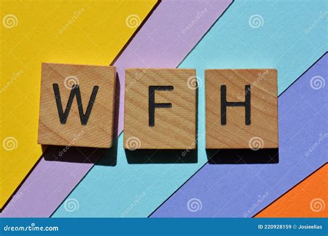 Wfh Acronym Work From Home Stock Image Image Of Policy Hybrid