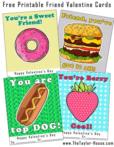 Free Printable Friend Valentine Cards The Taylor House