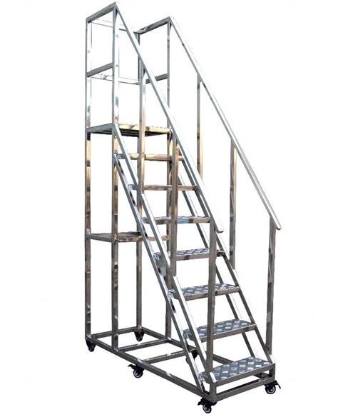 10 Feet Aluminum Stair And Platform System Number Of Steps 8 Steps