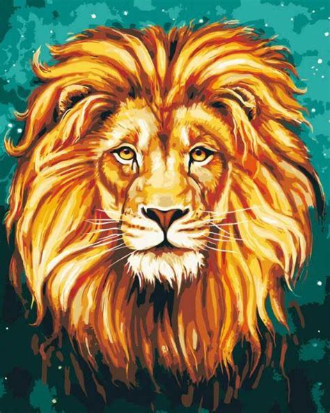 Golden Lion Paint By Numbers Numeral Paint Kit