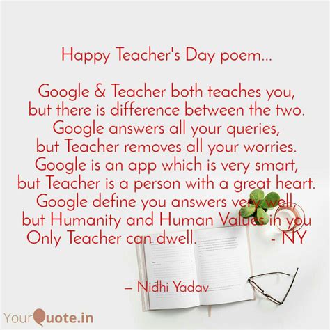 Happy Teachers Day Poem Quotes And Writings By Nidhi Yadav Yourquote