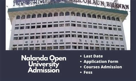Nalanda Open University Admission 2023 24