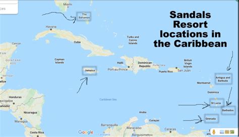 Sandals Jamaica Resorts Map World Map