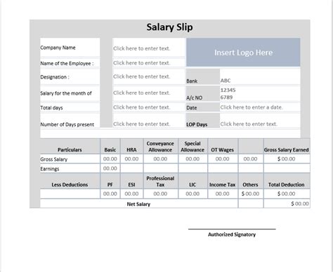 8 Salary Slip Format And Templates Microsoft Word Templates
