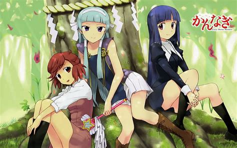 Hd Wallpaper Kannagi Nagi Kannagi Anime Girls Zange Kannagi Aoba Tsugumi Wallpaper Flare