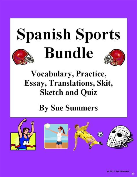 Spanish Sports Bundle Vocabulary Practice Skits Quiz And More
