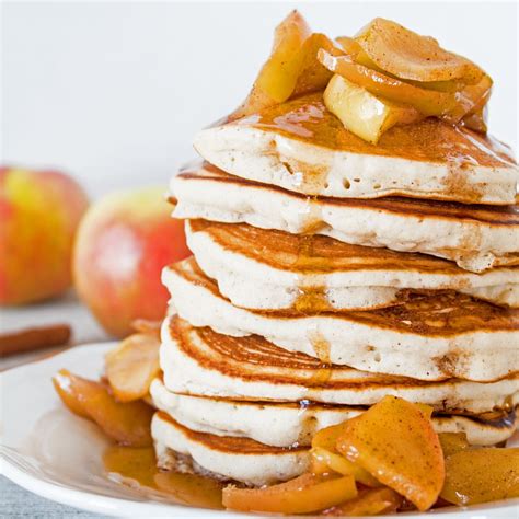 Apple Cider Pancakes W Caramel Apple Cider Syrup Bake It With Love