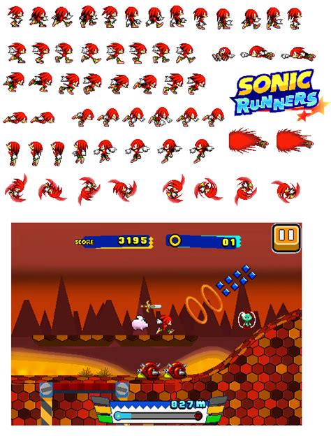 Sonic Runners Knuckles Sprites By Vebills On Deviantart