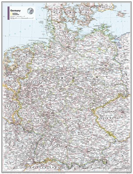 Germany Atlas Of The World 11th Edition National Geographic Wall Map