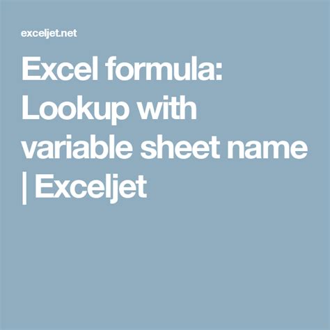 Excel Formula Lookup With Variable Sheet Name Exceljet Excel Hot Sex Picture