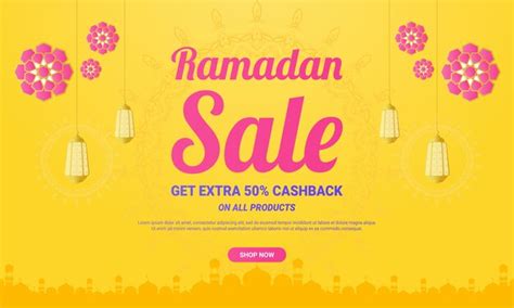 Ramadan Sale Banner Premium Vector