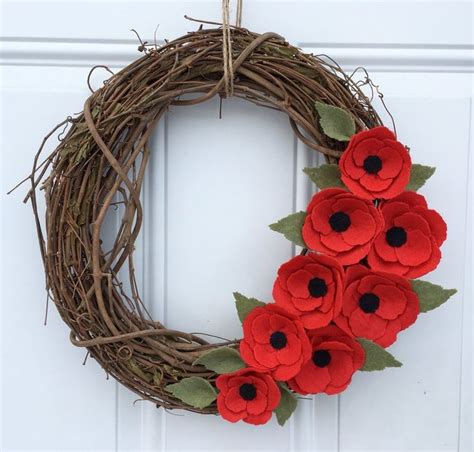 Poppy Wreath Memorial Day Wreath Etsy Memorial Day Wreaths