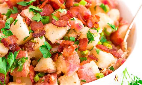 My famous broccoli salad recipe is made with fresh broccoli, crispy bacon, sharp cheddar cheese, dried cranberries, and sweet and tangy sauce! German Potato Salad