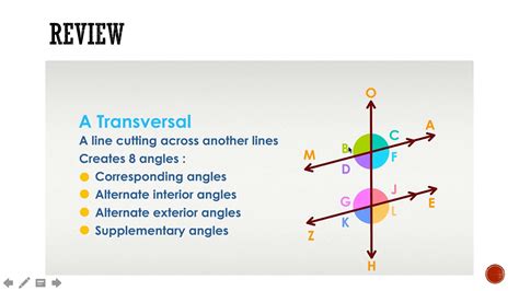 Types Of Angles Formed By A Transversal