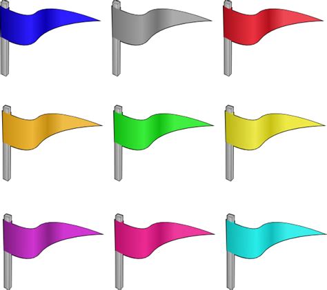 Different Colored Flags Clip Art At Vector Clip Art Online Royalty Free And Public Domain