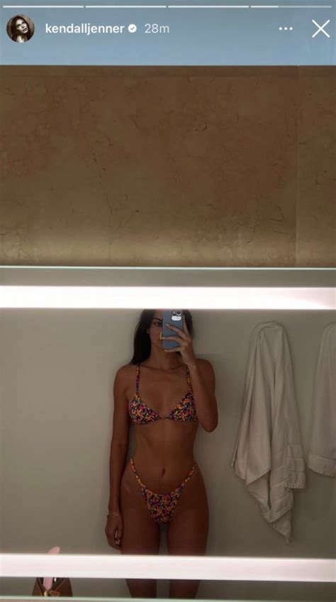 Kendall Jenner In Bathing Suit Shares A Mirror Selfie — Celebwell