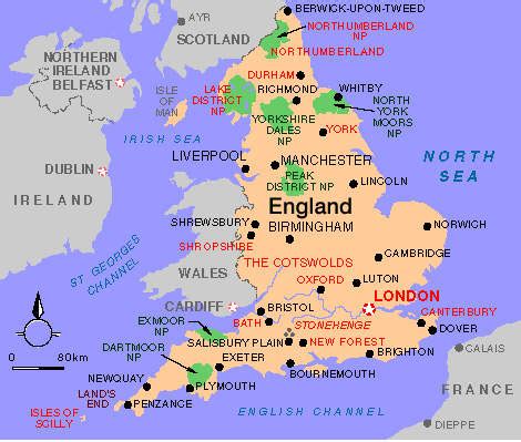 Administrative divisions map of england. Holger Gomoll´s Homepage