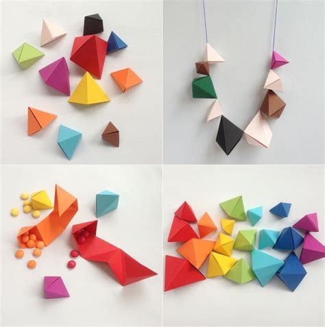Origami Geometric Shapes Crafting Papers