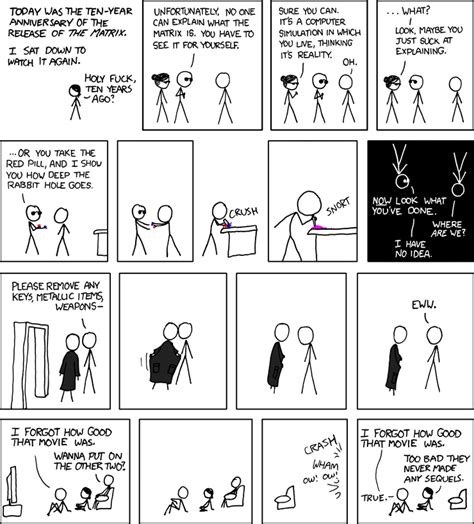 Matrix Revisited Xkcd Snorting The Blue Pill And Red Pill Know Your