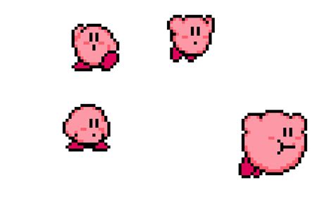 8 Bit Kirby Pixel Art Grid