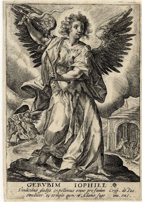 Description Plate From A Set Archangel Jophiel Holding A Flaming