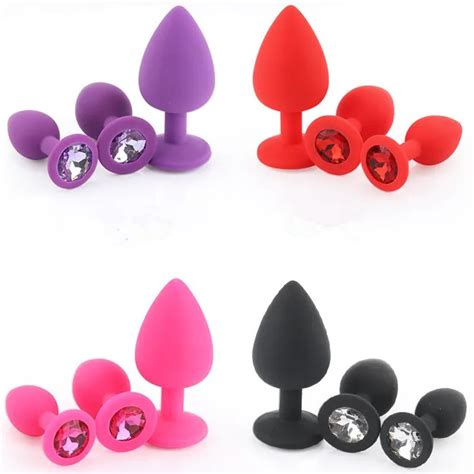 100pcslot Large Size Silicone Anal Sex Toys Crystal Jewelry Anal Butt
