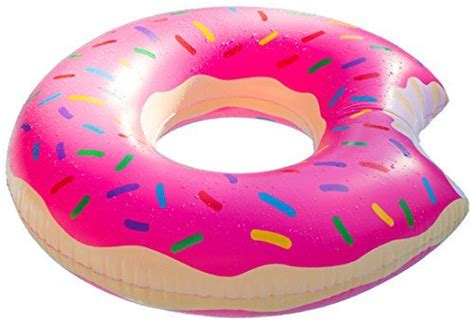 giant inflatable pink donut pool float 48 inches 4 feet best doughnut raft inner tube for cool