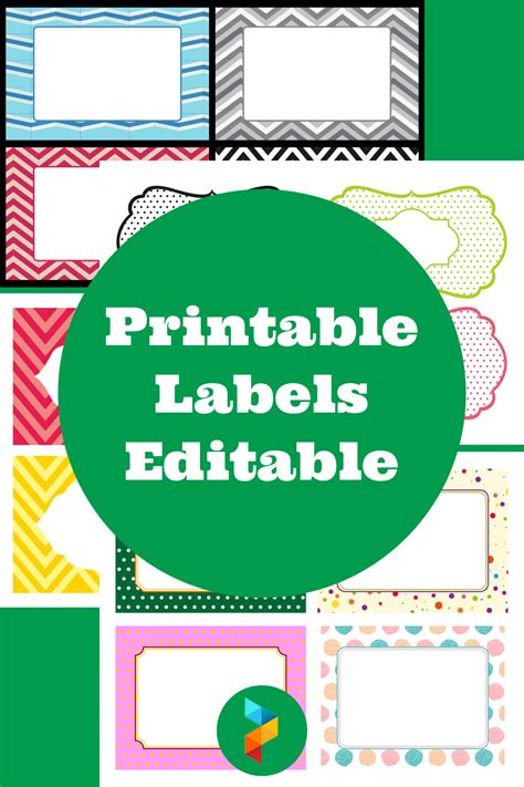 Printable Editable Labels