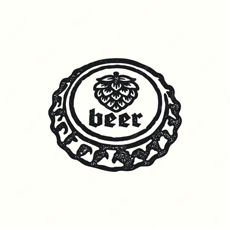 Ilustración De Tapa De Botella De Cerveza Logotipo Para Pub Bar
