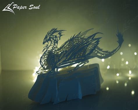 3d Dragon Svg Dragon Svg Cricut Dragon Papercraft 3d Etsy Uk