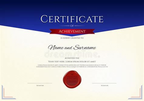 Luxury Certificate Template With Elegant Border Frame Diploma D Stock