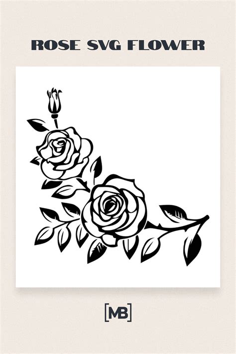 Rose Flower Svg Rose Clipart Rose Png Rose Clip Art Digital The Best