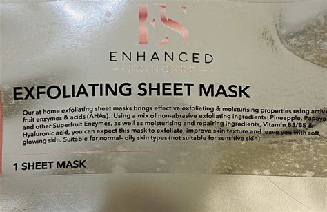 Exfoliating Sheet Mask Enhanced Skincare