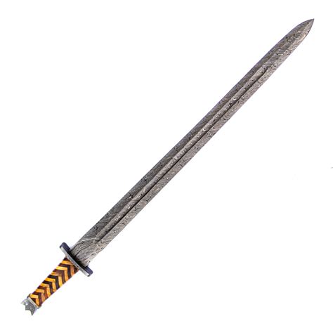 Viking Spatha Sword High Carbon Damascus Steel Sword 35 Battling