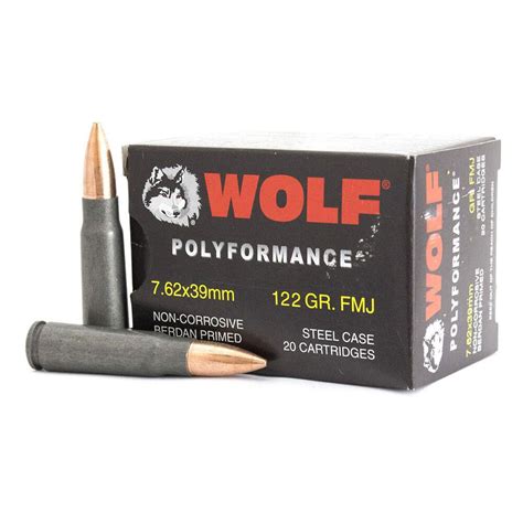 Wolf Performance Ammunition 762x39mm 122gr Fmj 20 Rounds 1159