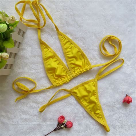 Micro Bikini 2019 Sexy Sling Triangle Open Back Thong Japanese Girl