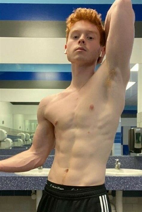 shirtless male muscular ginger hunk gym jock red hair beefcake photo 4x6 g835 ebay