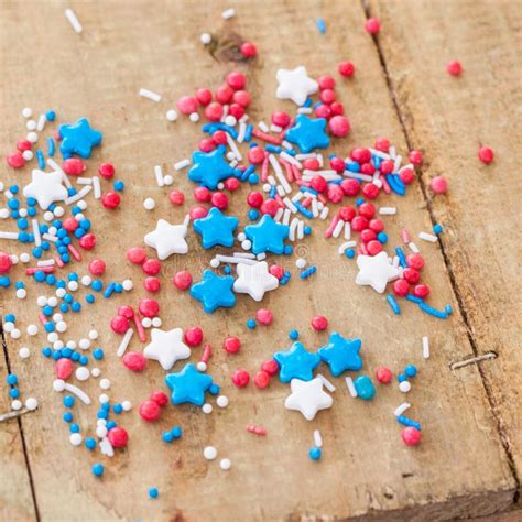 Red White And Blue Sprinkles Stock Photo Image Of July Sugar 98856686