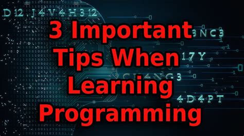 Important Tips When Learning Programming Youtube