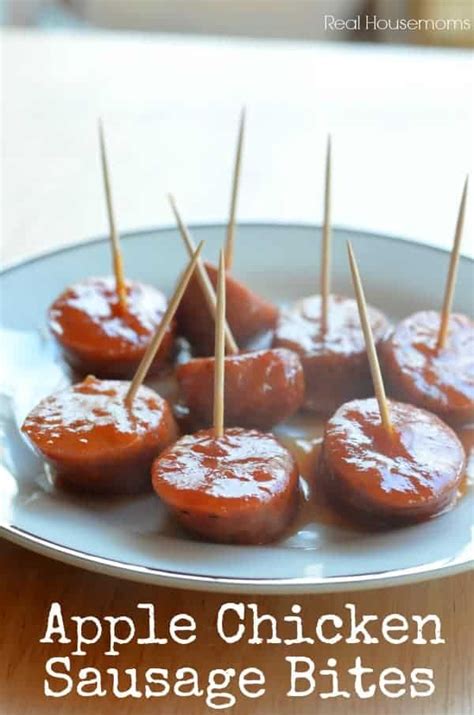 If the glaze hardens before you need to use it, gently reheat it (or keep it warm on a very low lightly brush the sausages with oil, and then grill over direct medium heat, with the lid closed. Apple Chicken Sausage Bites