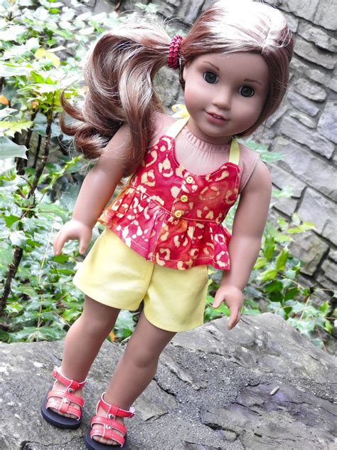 Sale Ag Doll Clothes 18 Inch Doll Shorts And Halter Top Handmade Etsy