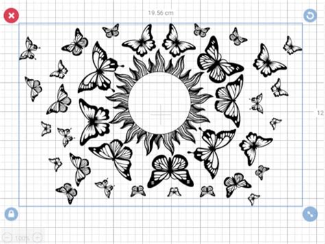 Free 309 Butterfly Cup Wrap Svg SVG PNG EPS DXF File