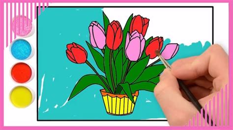 Cara Praktis Mewarnai Bunga And Contoh Sketsa Gambar