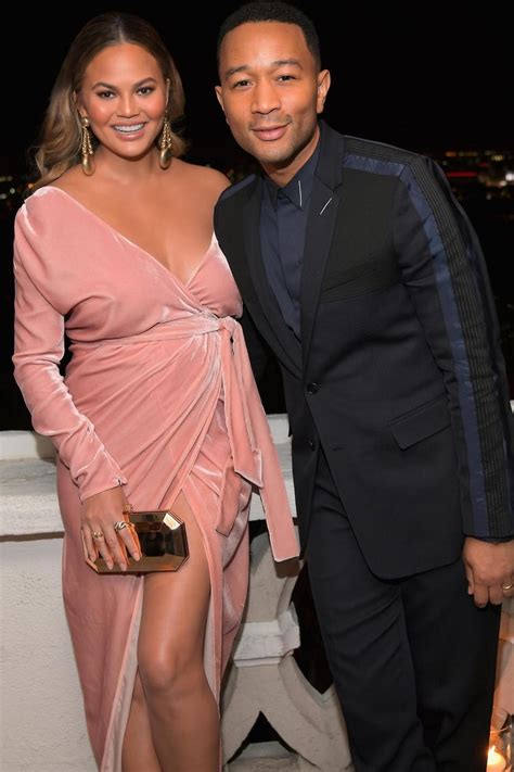 Chrissy Teigen Joins Husband John Legend At The Gq Men Of The Year Party London Evening