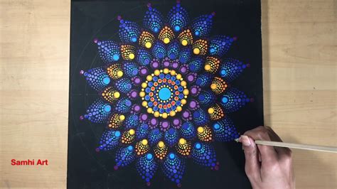 How To Paint Dot Mandala 4 Tutorial Acrylic Painting Relaxing