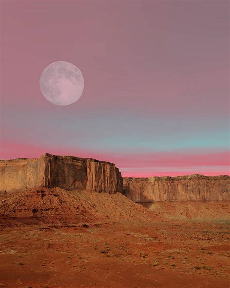 Moonrise Monument Valley Arizona Usa Navajo Nation Photograph By Paul
